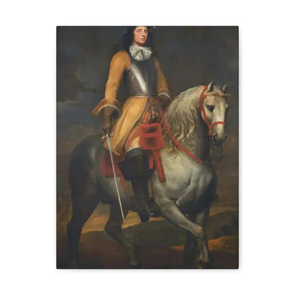 Anthony van Dyck (1599-1641) Equestrian portrait of a general of the Holy Roman Empire - Canvas Wall Art - The Sticker Space