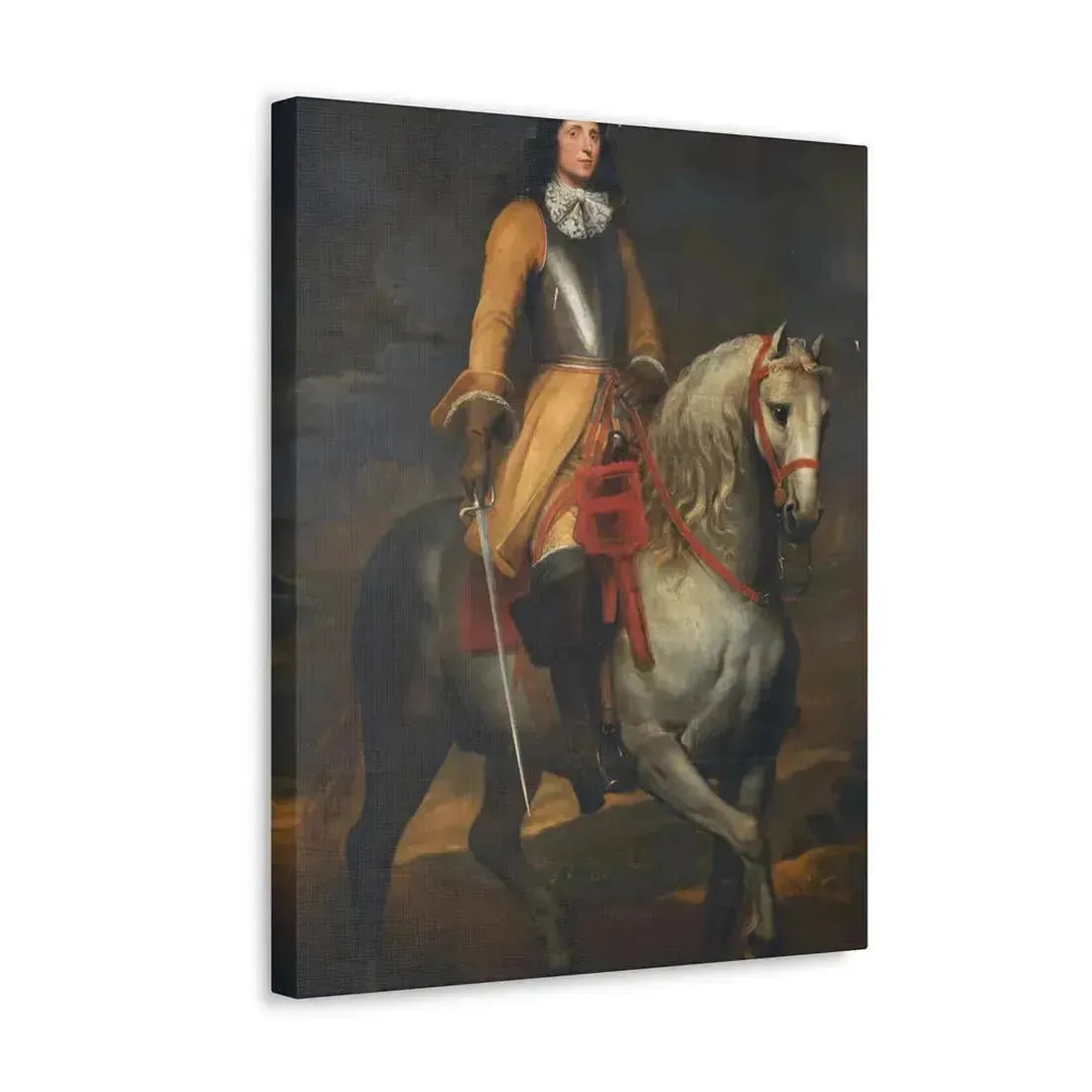 Anthony van Dyck (1599-1641) Equestrian portrait of a general of the Holy Roman Empire - Canvas Wall Art - The Sticker Space