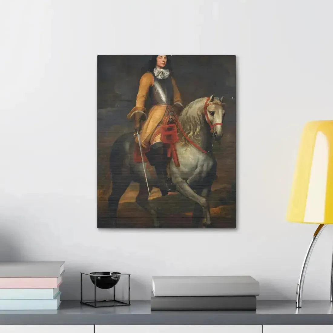 Anthony van Dyck (1599-1641) Equestrian portrait of a general of the Holy Roman Empire - Canvas Wall Art - The Sticker Space