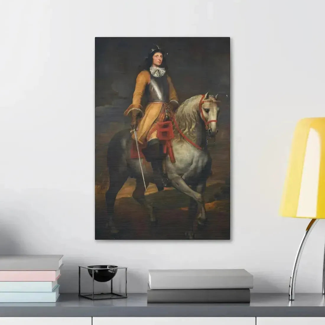 Anthony van Dyck (1599-1641) Equestrian portrait of a general of the Holy Roman Empire - Canvas Wall Art - The Sticker Space