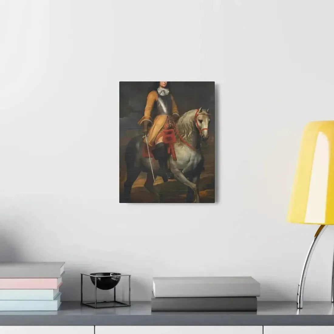 Anthony van Dyck (1599-1641) Equestrian portrait of a general of the Holy Roman Empire - Canvas Wall Art - The Sticker Space