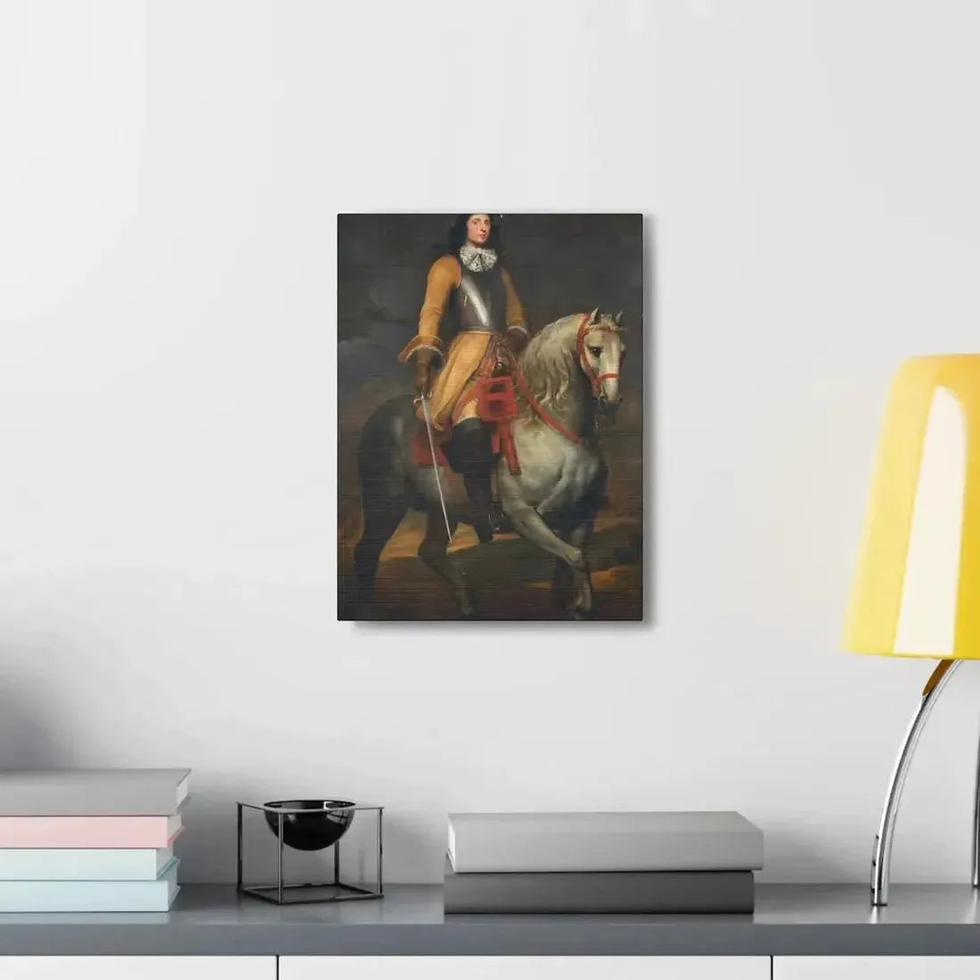 Anthony van Dyck (1599-1641) Equestrian portrait of a general of the Holy Roman Empire - Canvas Wall Art - The Sticker Space