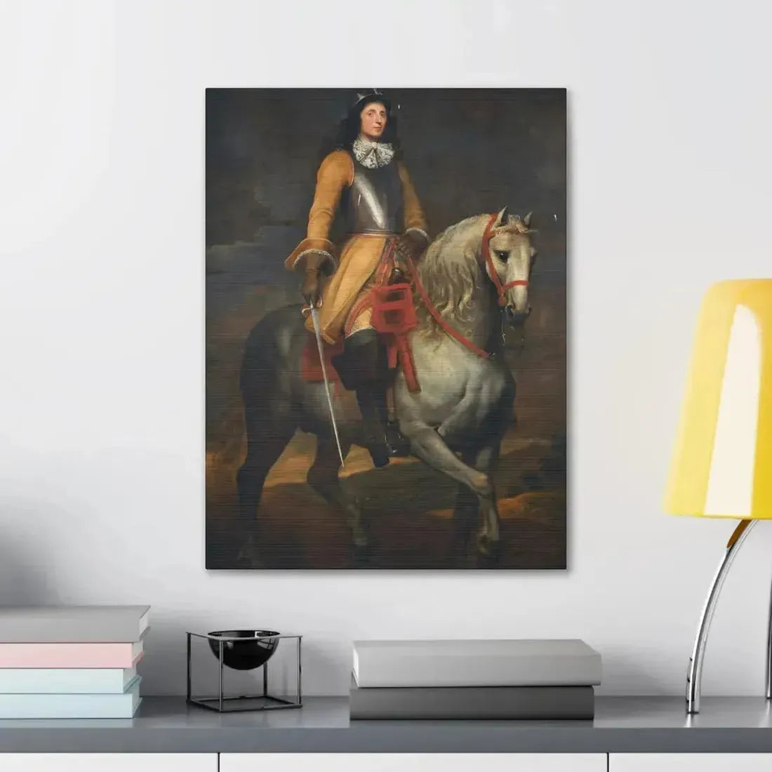 Anthony van Dyck (1599-1641) Equestrian portrait of a general of the Holy Roman Empire - Canvas Wall Art - The Sticker Space