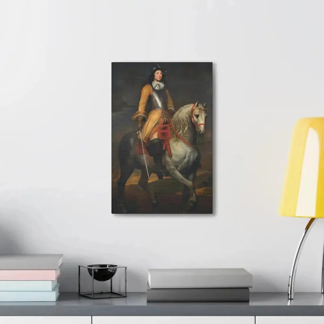 Anthony van Dyck (1599-1641) Equestrian portrait of a general of the Holy Roman Empire - Canvas Wall Art - The Sticker Space
