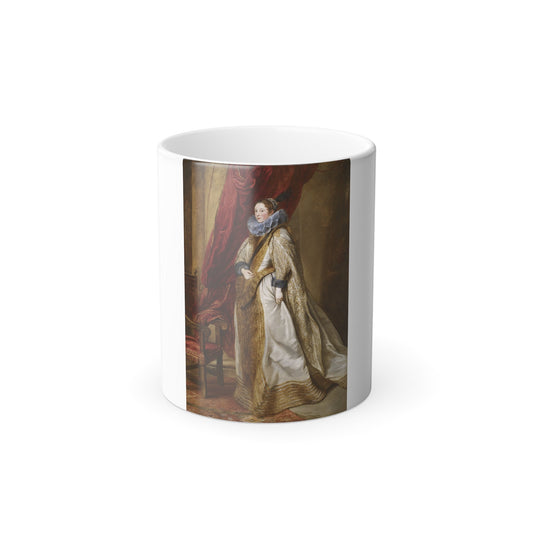 Anthony van Dyck (1599-1641) Genoese Noblewoman - Oil on Canvas c1625-1627 - Color Changing Mug 11oz-11oz-The Sticker Space