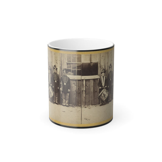 Anthony's Stereoscopic Views. No. 1471, Three Drummer Boys (Now at Ft. Hamilton) Who Have Been in 9 Battles of the Rebellion (U.S. Civil War) Color Morphing Mug 11oz-11oz-The Sticker Space