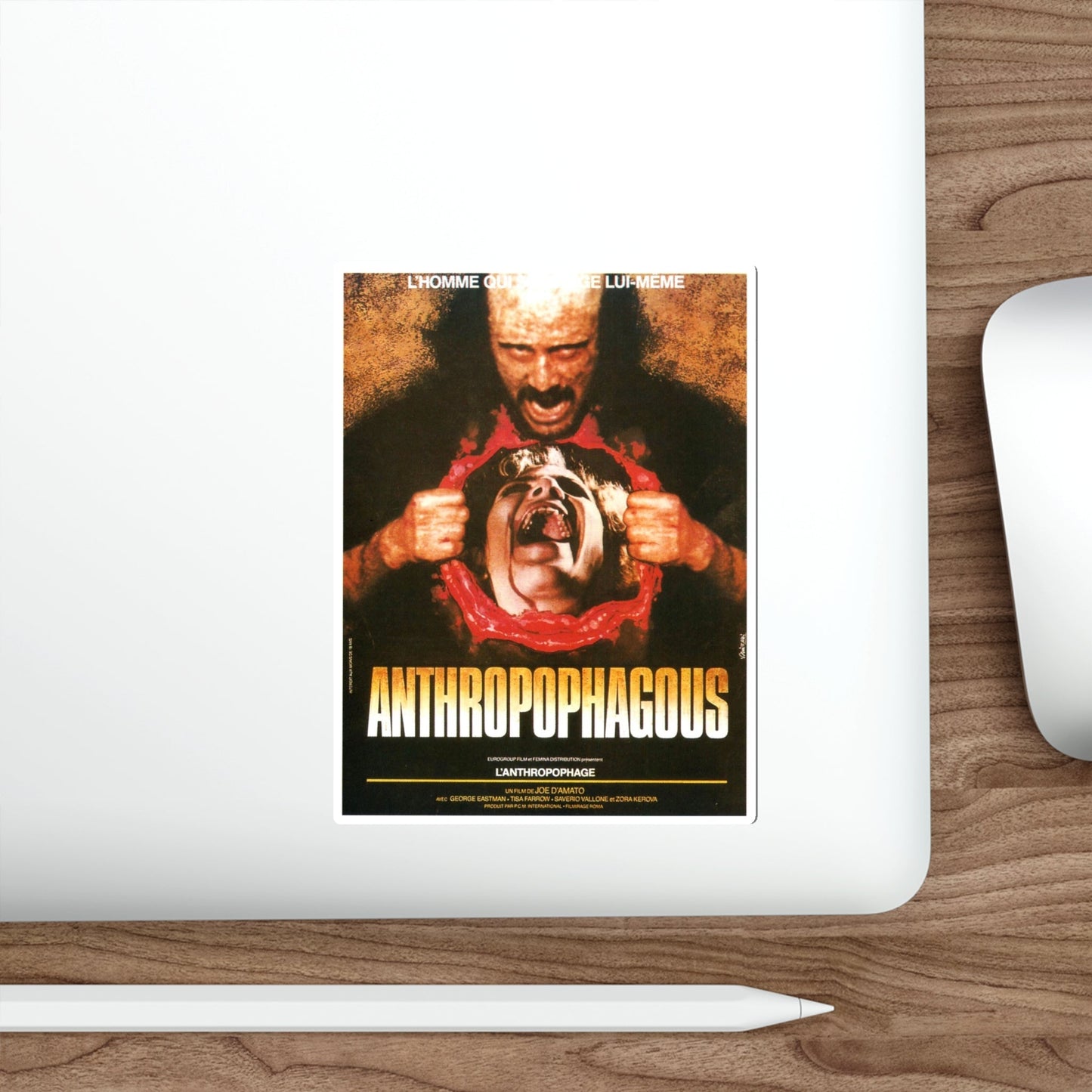 ANTHROPOPHAGOUS 1980 Movie Poster STICKER Vinyl Die-Cut Decal-The Sticker Space