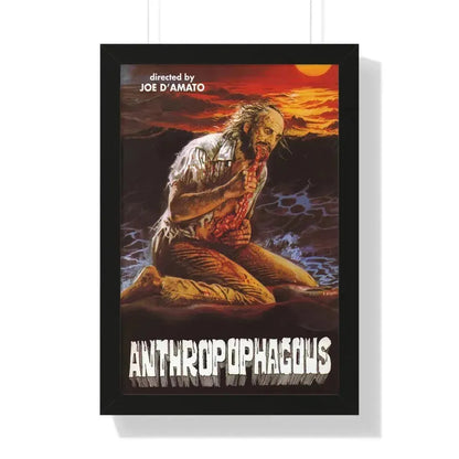 ANTHROPOPHAGOUS (2) 1980 - Framed Movie Poster 16″ x 24″ Black - The Sticker Space