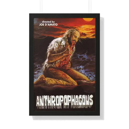 ANTHROPOPHAGOUS (2) 1980 - Framed Movie Poster 20" x 30" Black - The Sticker Space