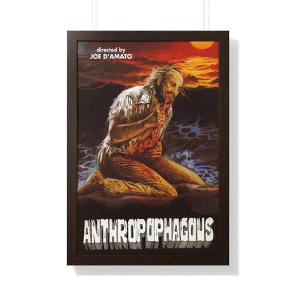 ANTHROPOPHAGOUS (2) 1980 - Framed Movie Poster 20" x 30" Walnut - The Sticker Space
