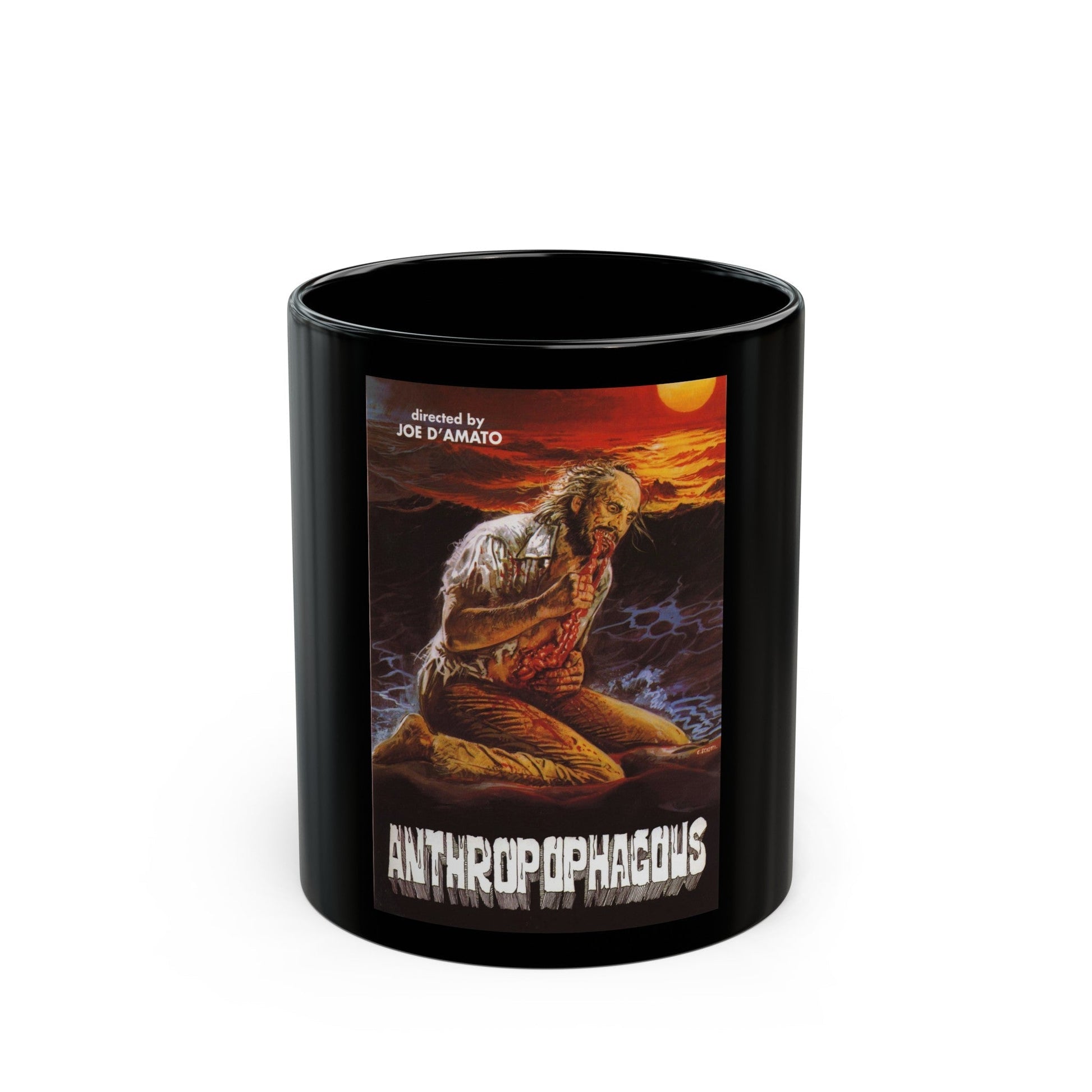 ANTHROPOPHAGOUS (2) 1980 Movie Poster - Black Coffee Mug-11oz-The Sticker Space