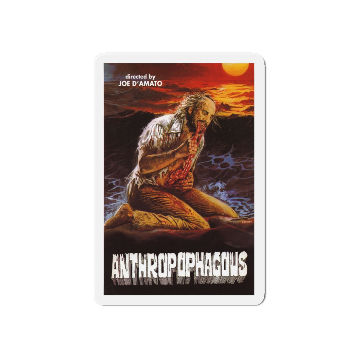 ANTHROPOPHAGOUS (2) 1980 Movie Poster - Die-Cut Magnet-6 × 6"-The Sticker Space