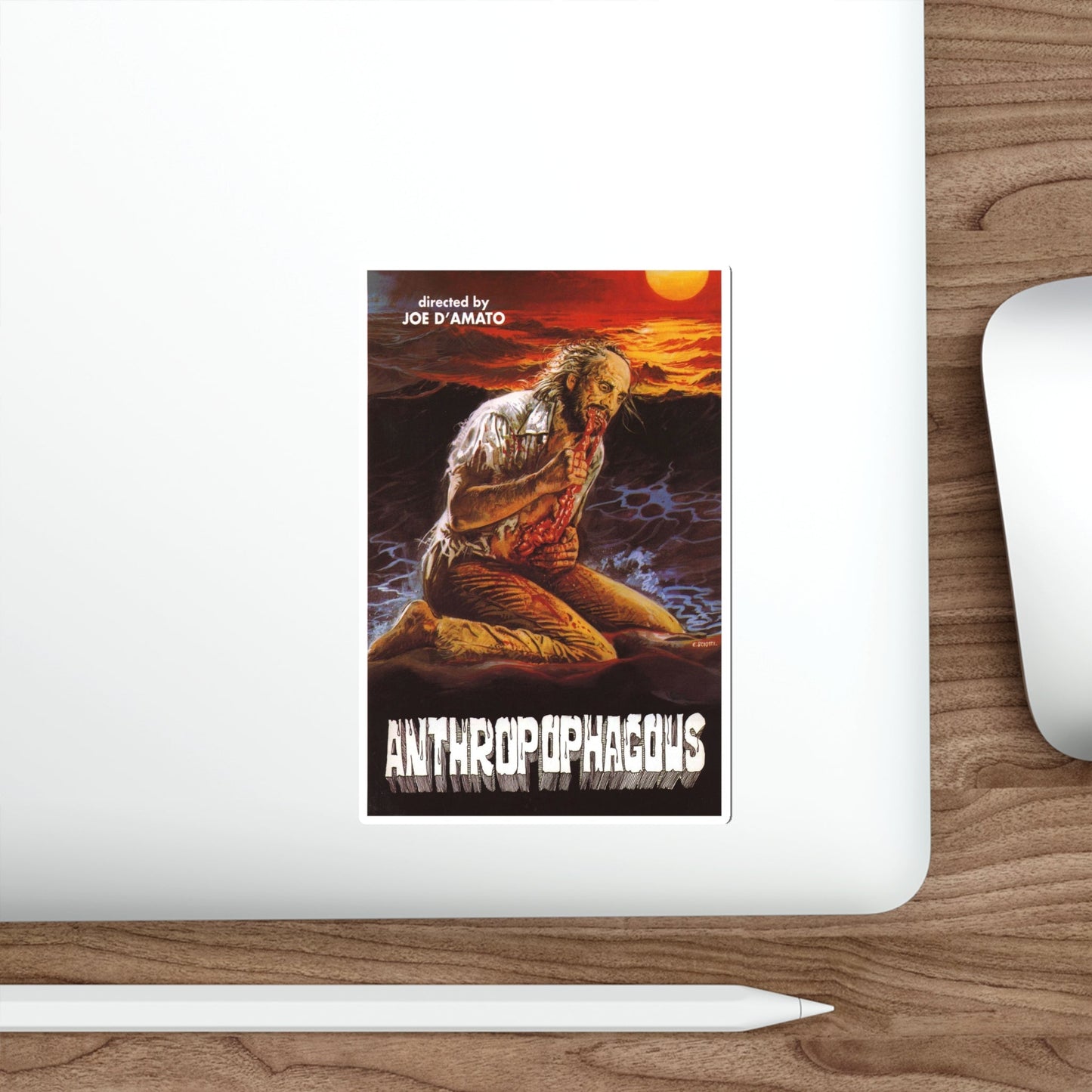 ANTHROPOPHAGOUS (2) 1980 Movie Poster STICKER Vinyl Die-Cut Decal-The Sticker Space