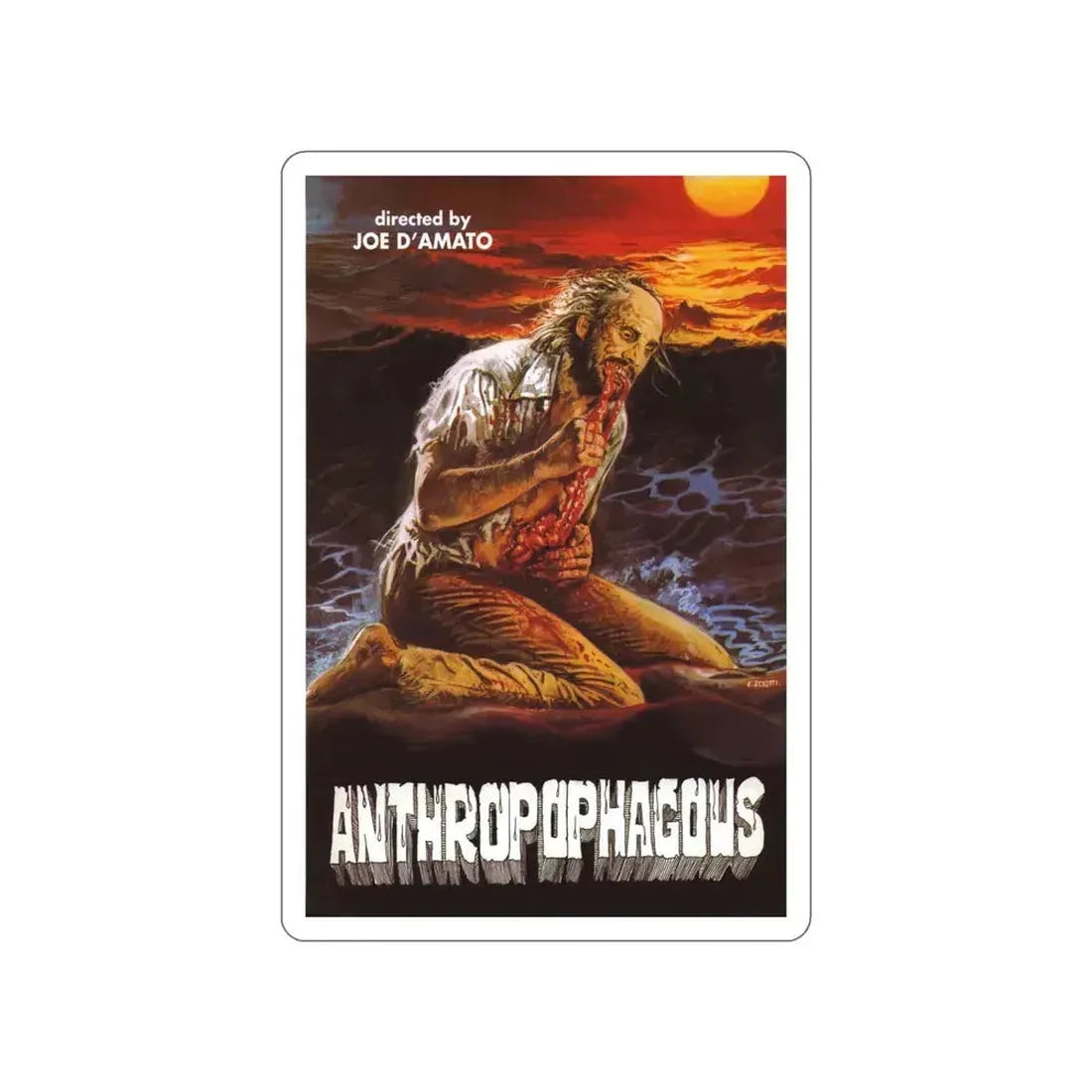 ANTHROPOPHAGOUS (2) 1980 Movie Poster STICKER Vinyl Die-Cut Decal 4 Inch - The Sticker Space