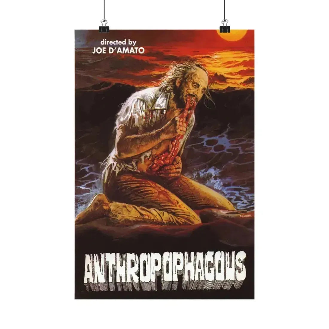 ANTHROPOPHAGOUS (2) 1980 - Paper Movie Poster 12″ x 18″ Matte - The Sticker Space
