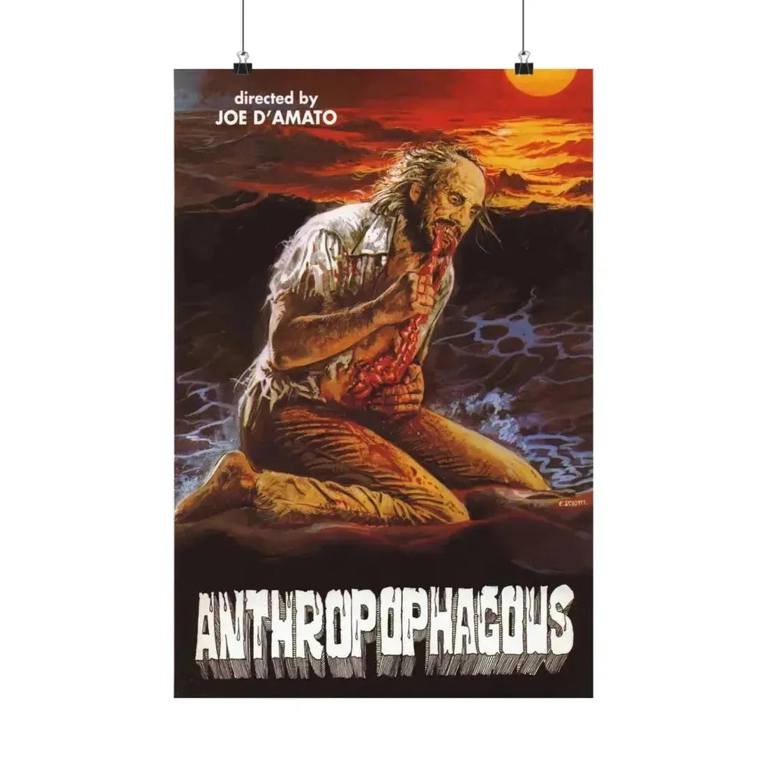 ANTHROPOPHAGOUS (2) 1980 - Paper Movie Poster 16″ x 24″ Matte - The Sticker Space