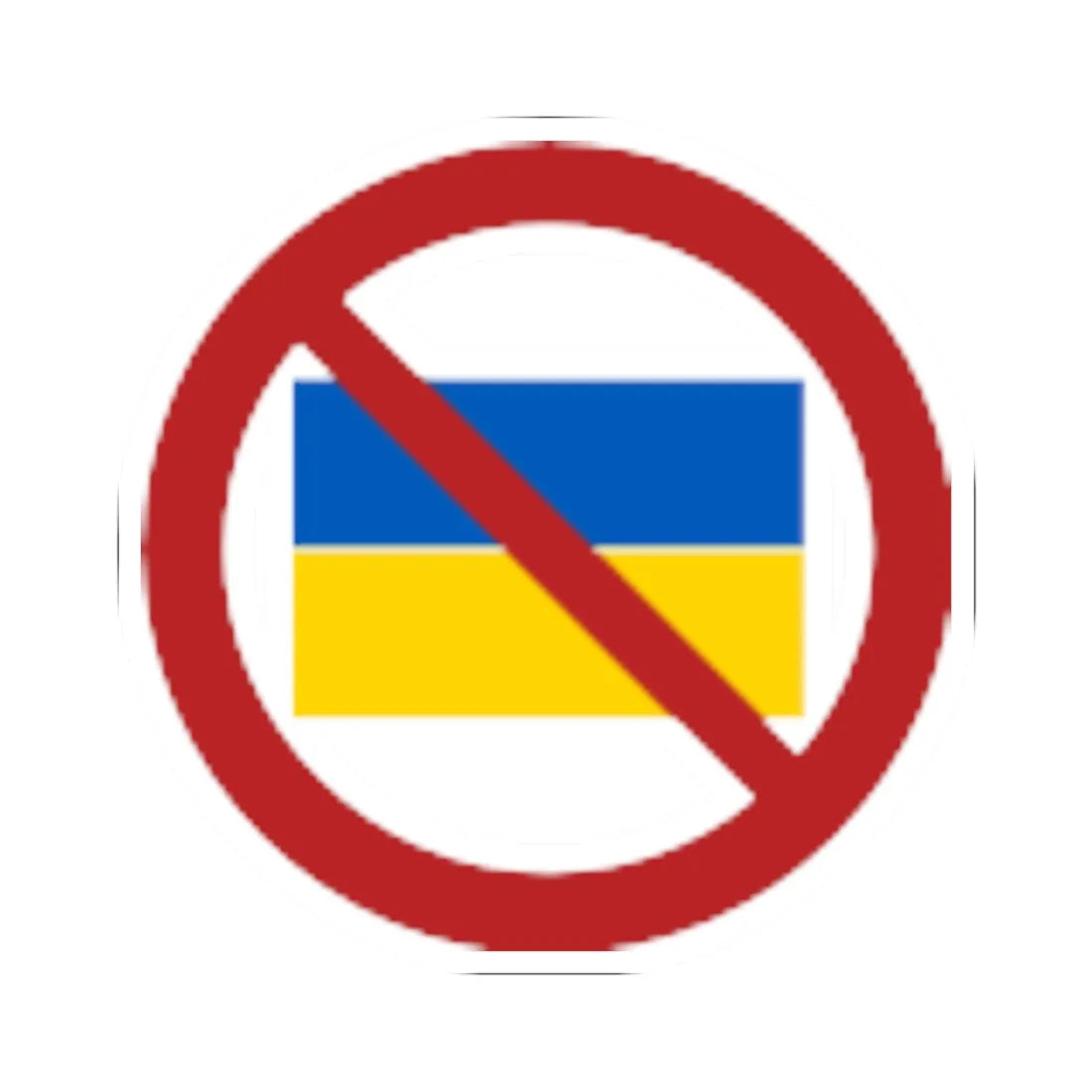 Anti-Ukrainian (Ukraine) STICKER Vinyl Kiss-Cut Decal 4 Inch White - The Sticker Space