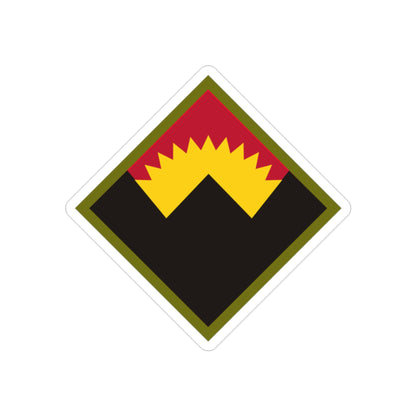 Antiaircraft Artillery Western Defense Command (U.S. Army) REVERSE PRINT Transparent STICKER-2" × 2"-The Sticker Space