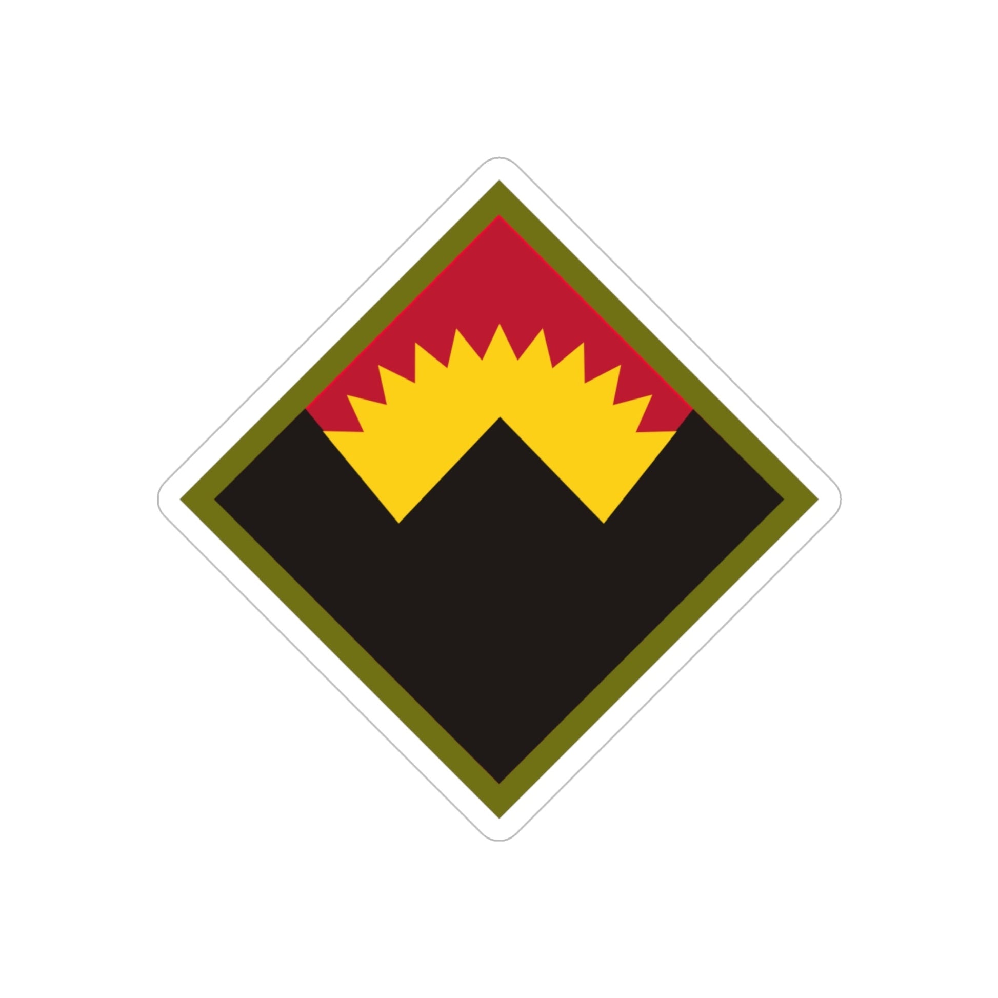 Antiaircraft Artillery Western Defense Command (U.S. Army) REVERSE PRINT Transparent STICKER-4" × 4"-The Sticker Space