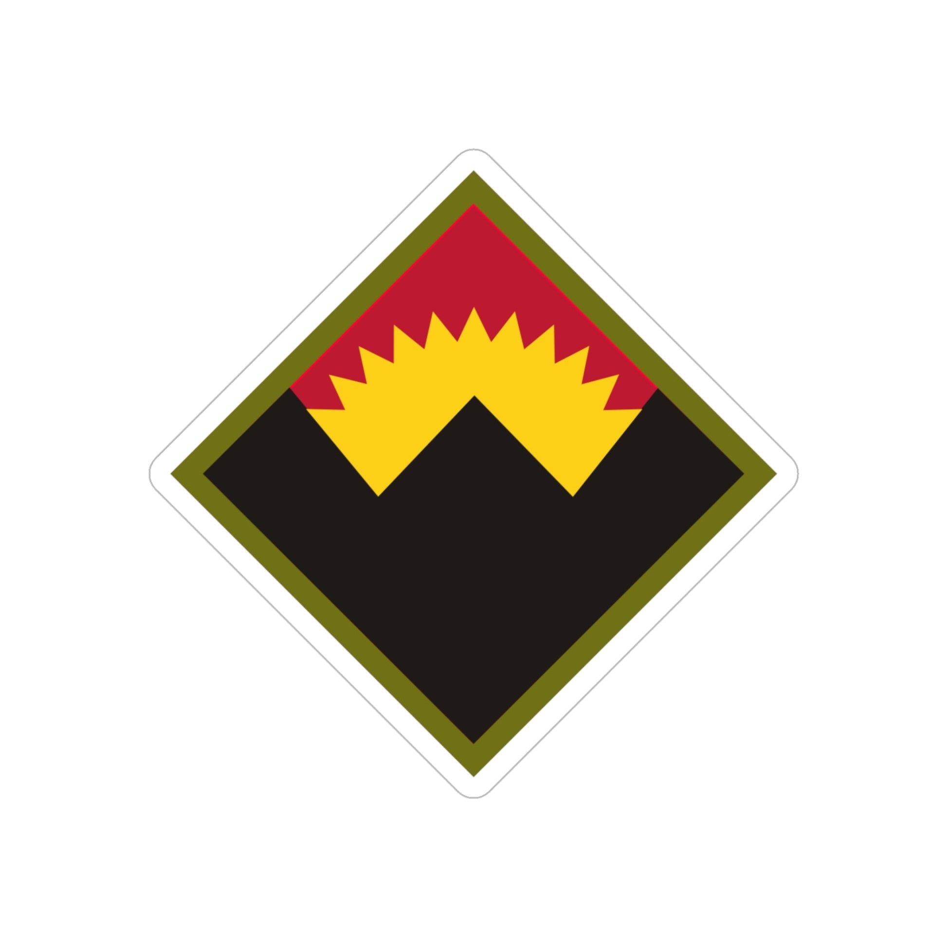 Antiaircraft Artillery Western Defense Command (U.S. Army) REVERSE PRINT Transparent STICKER-5" × 5"-The Sticker Space