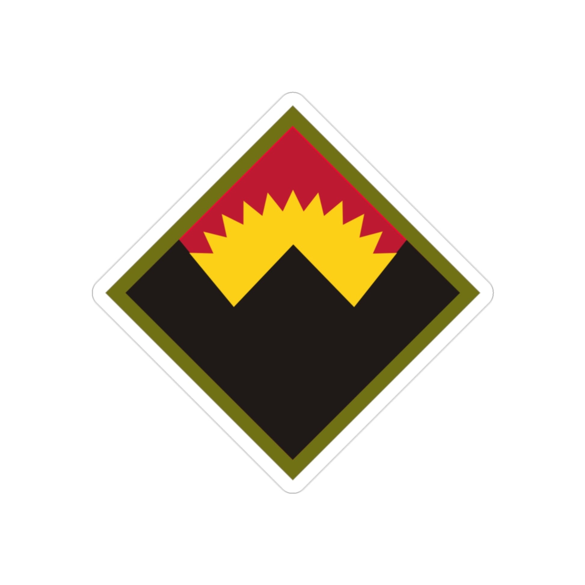 Antiaircraft Artillery Western Defense Command (U.S. Army) REVERSE PRINT Transparent STICKER-2" × 2"-The Sticker Space