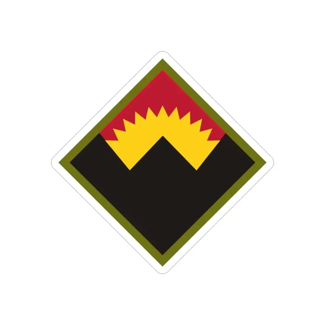 Antiaircraft Artillery Western Defense Command (U.S. Army) REVERSE PRINT Transparent Die-Cut STICKER 3 Inch Die-Cut Transparent - The Sticker Space