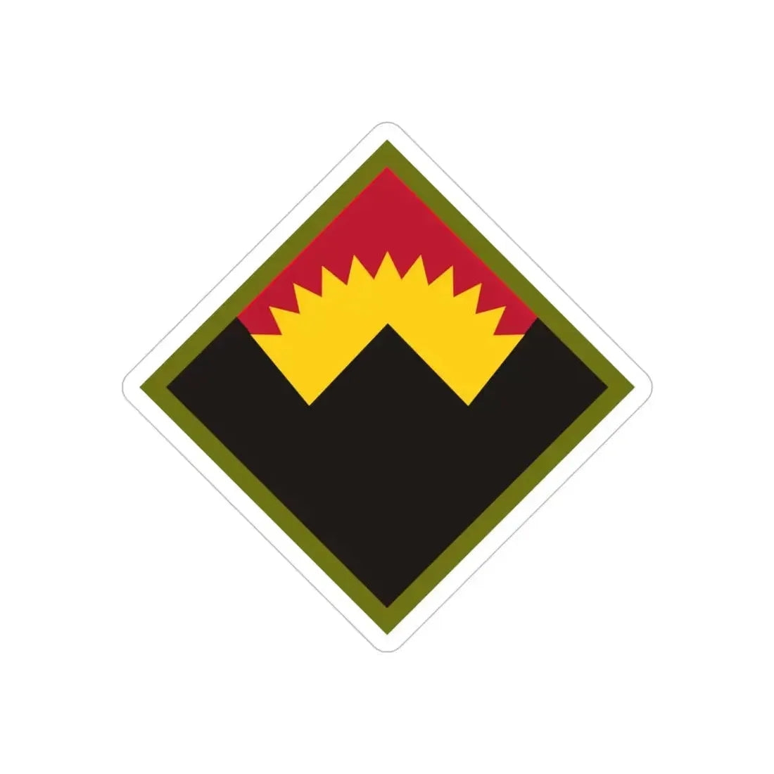 Antiaircraft Artillery Western Defense Command (U.S. Army) REVERSE PRINT Transparent Die-Cut STICKER 4 Inch Die-Cut Transparent - The Sticker Space