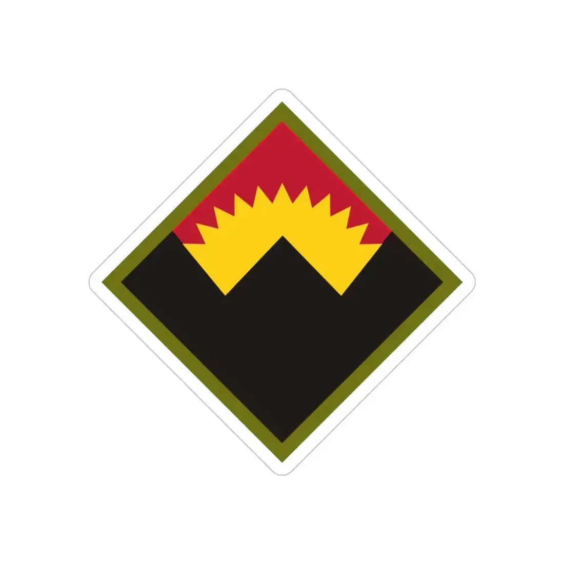 Antiaircraft Artillery Western Defense Command (U.S. Army) REVERSE PRINT Transparent Die-Cut STICKER 5 Inch Die-Cut Transparent - The Sticker Space