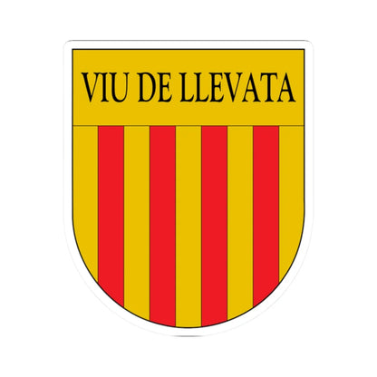 Antic escut municipal de Viu de Llevata (Spain) (Coat of Arms) STICKER Vinyl Kiss-Cut Decal 2 Inch White - The Sticker Space