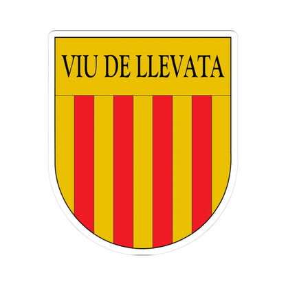 Antic escut municipal de Viu de Llevata (Spain) (Coat of Arms) STICKER Vinyl Kiss-Cut Decal 3 Inch White - The Sticker Space