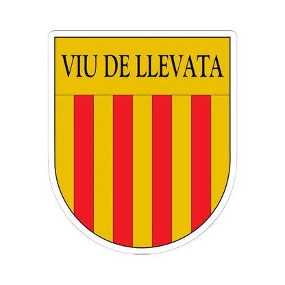 Antic escut municipal de Viu de Llevata (Spain) (Coat of Arms) STICKER Vinyl Kiss-Cut Decal 6 Inch White - The Sticker Space