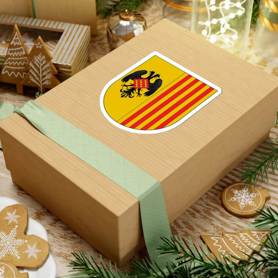Antic escut municipal del Pont de Suert (Spain) (Coat of Arms) STICKER Vinyl Kiss-Cut Decal - The Sticker Space