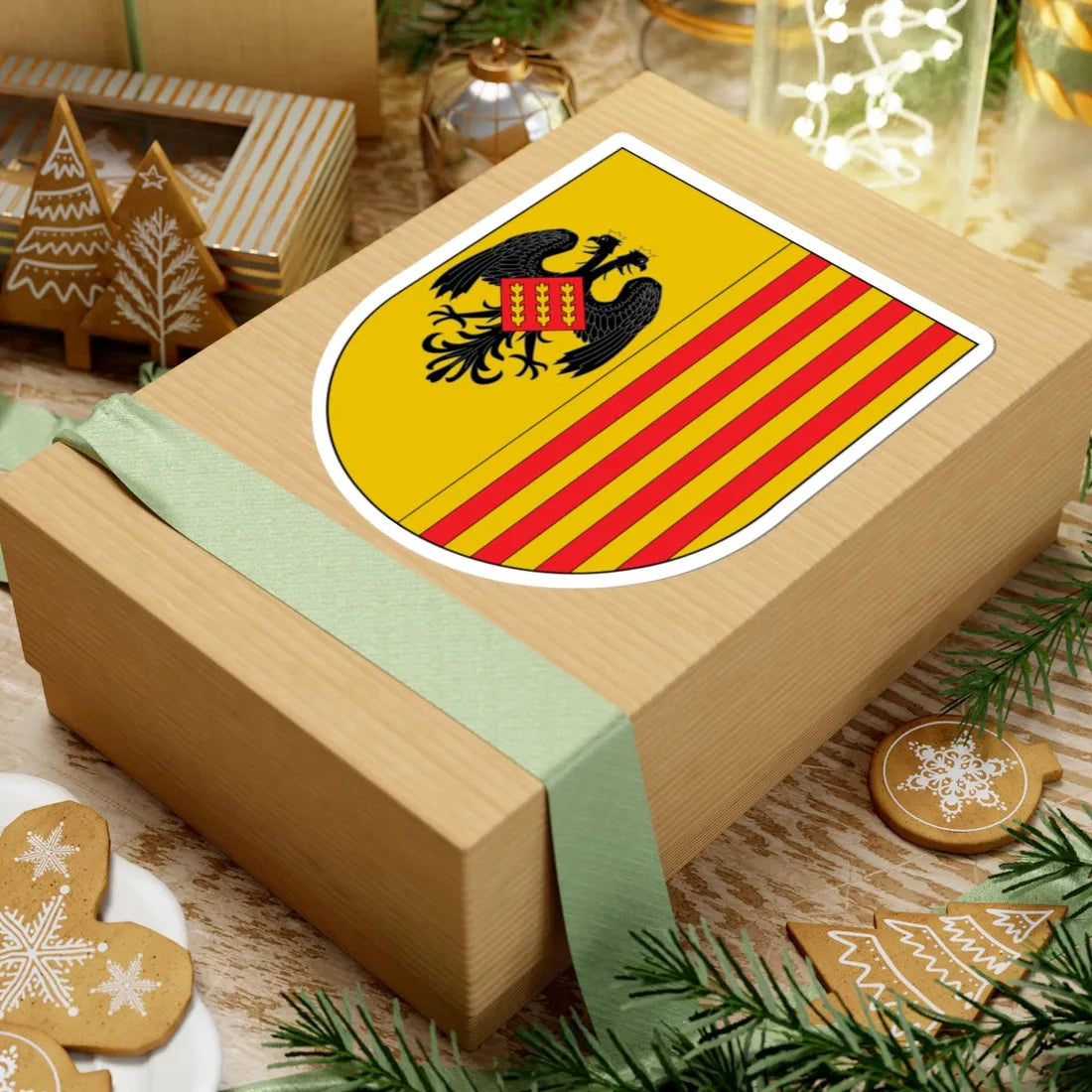 Antic escut municipal del Pont de Suert (Spain) (Coat of Arms) STICKER Vinyl Kiss-Cut Decal - The Sticker Space