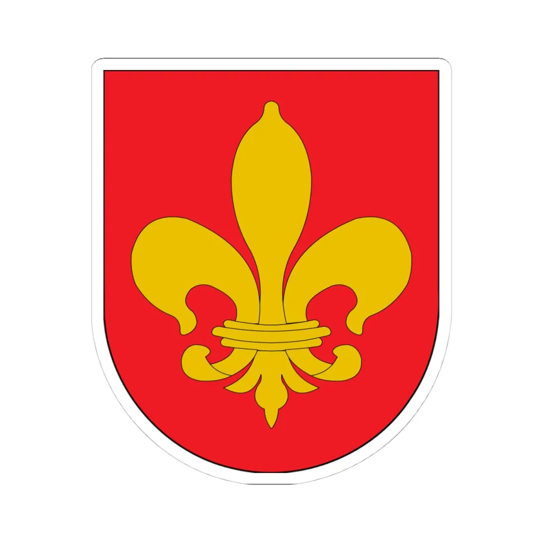 Antic escut municipal dEspluga de Serra (Spain) (Coat of Arms) STICKER Vinyl Kiss-Cut Decal 4 Inch White - The Sticker Space