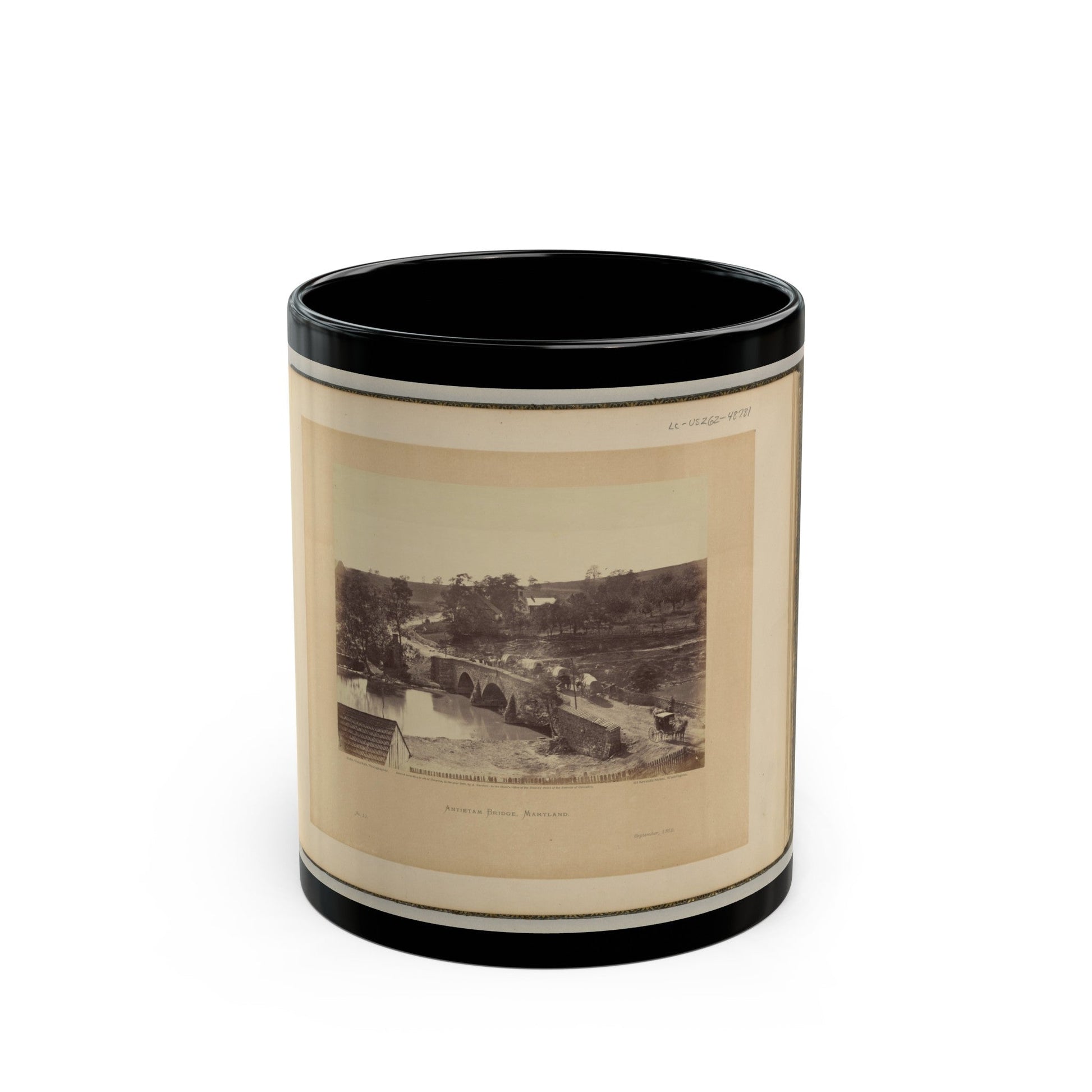 Antietam Bridge, Maryland (U.S. Civil War) Black Coffee Mug-11oz-The Sticker Space