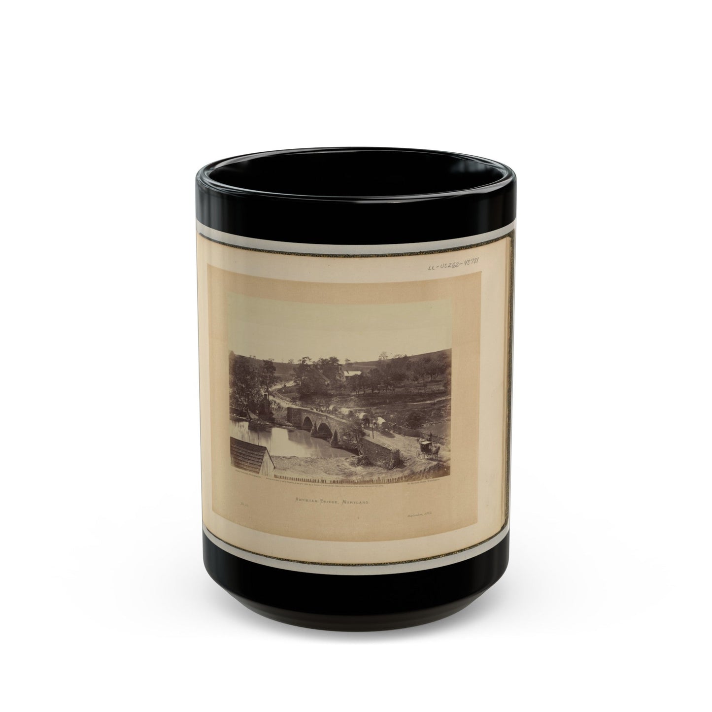 Antietam Bridge, Maryland (U.S. Civil War) Black Coffee Mug-15oz-The Sticker Space