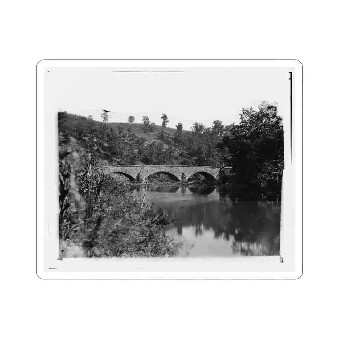Antietam, Maryland. Antietam Bridge Looking Down Stream (U.S. Civil War) STICKER Vinyl Kiss-Cut Decal 6 Inch White - The Sticker Space