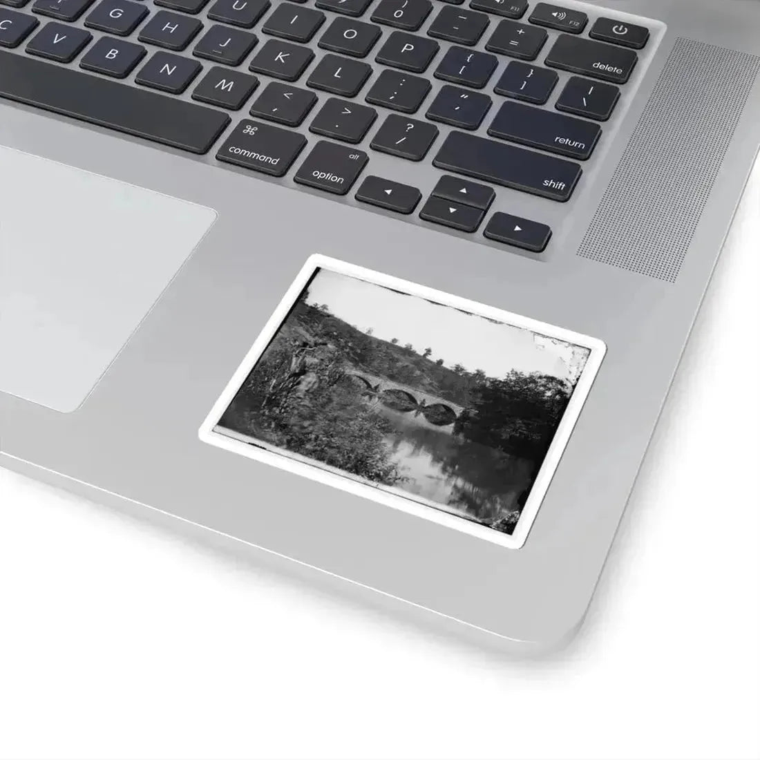 Antietam, Maryland. Antietam Bridge, Looking Down Stream (U.S. Civil War) STICKER Vinyl Kiss-Cut Decal - The Sticker Space