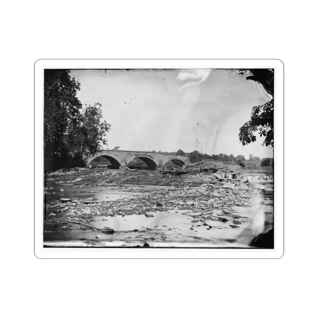 Antietam, Maryland. Antietam Bridge on Sharpsburg and Boonsboro Turnpike (U.S. Civil War) STICKER Vinyl Kiss-Cut Decal 6 Inch White - The Sticker Space