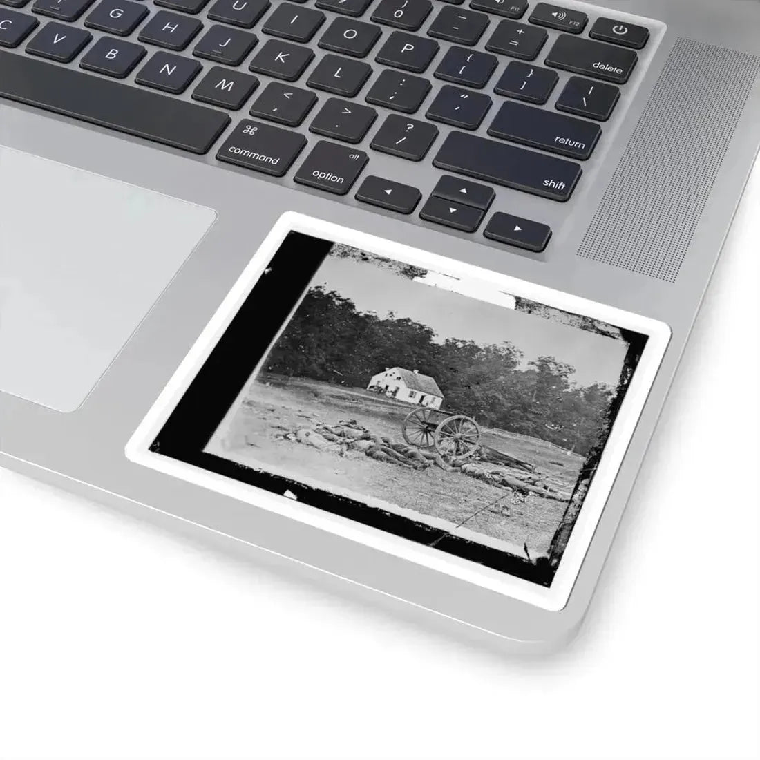 Antietam, Maryland. Bodies in Front of the Dunker Church (U.S. Civil War) STICKER Vinyl Kiss-Cut Decal - The Sticker Space