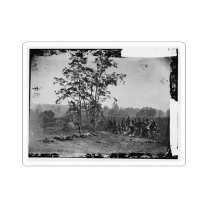 Antietam, Maryland. Burying the Dead Confederate Soldiers (U.S. Civil War) STICKER Vinyl Kiss-Cut Decal 4 Inch White - The Sticker Space
