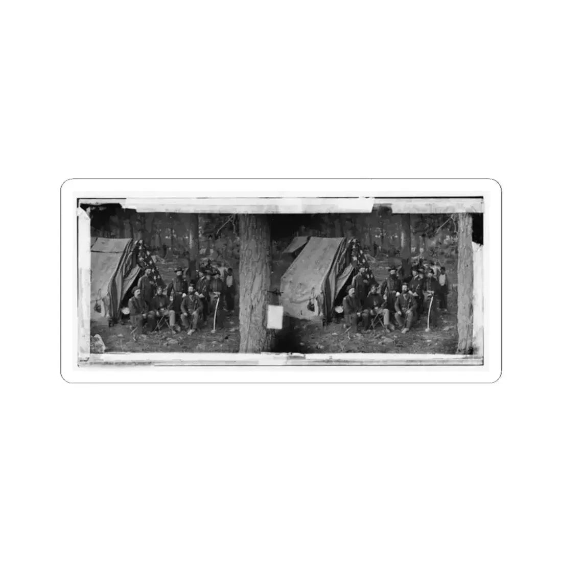 Antietam, Maryland. General John C. Caldwell and Staff on Battlefield (U.S. Civil War) STICKER Vinyl Kiss-Cut Decal 2 Inch White - The Sticker Space