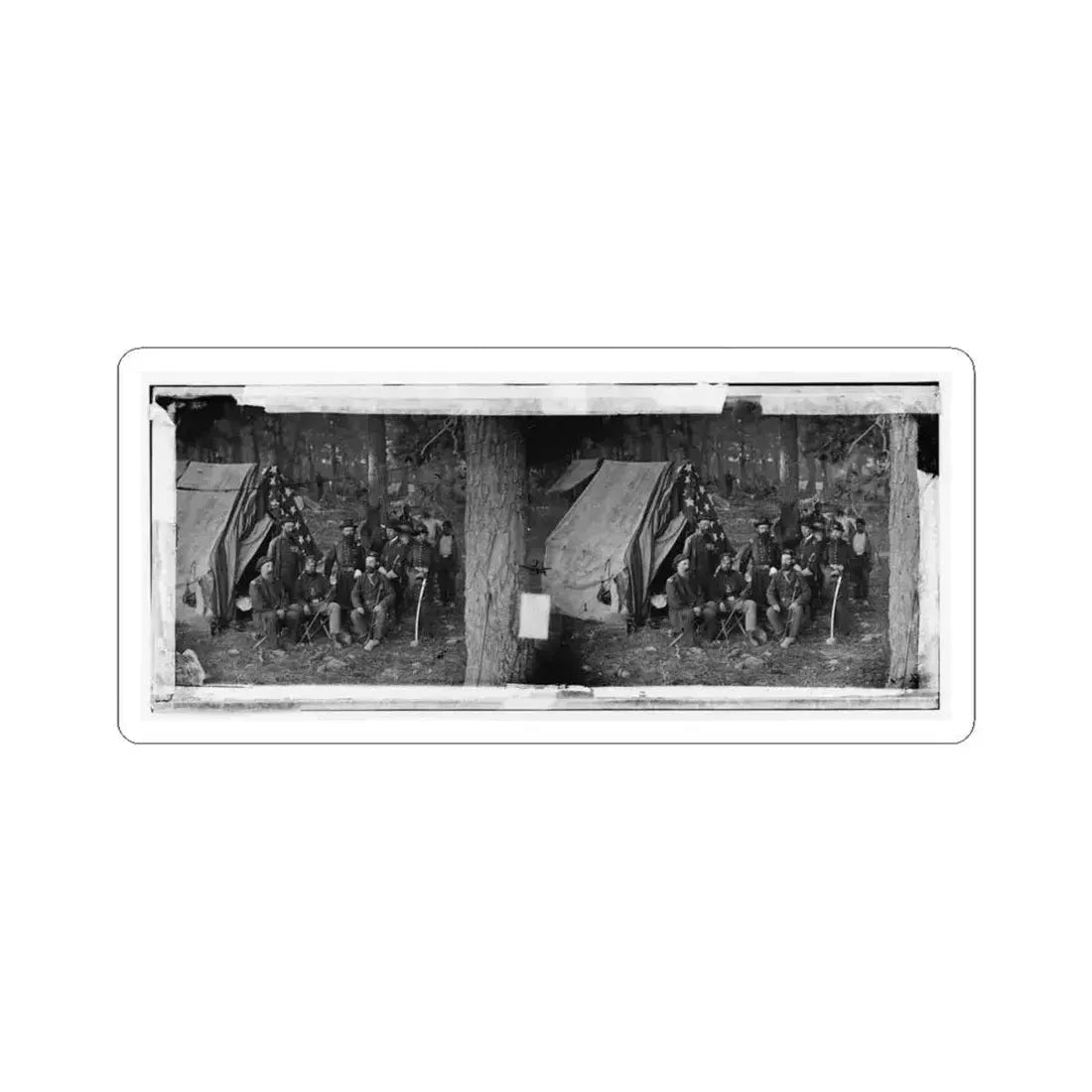 Antietam, Maryland. General John C. Caldwell and Staff on Battlefield (U.S. Civil War) STICKER Vinyl Kiss-Cut Decal 4 Inch White - The Sticker Space