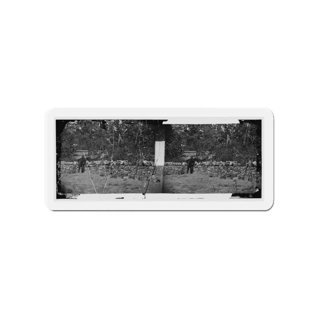 Antietam, Maryland. Graves Of Federal Soldiers At Burnside Bridge (U.S. Civil War) Refrigerator Magnet 4 Inch Die-Cut - The Sticker Space
