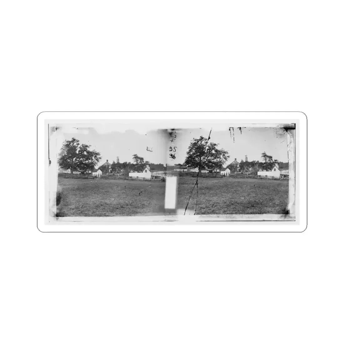 Antietam, Maryland. Ruins of Mumma's House on the Battlefield (U.S. Civil War) STICKER Vinyl Kiss-Cut Decal 6 Inch White - The Sticker Space