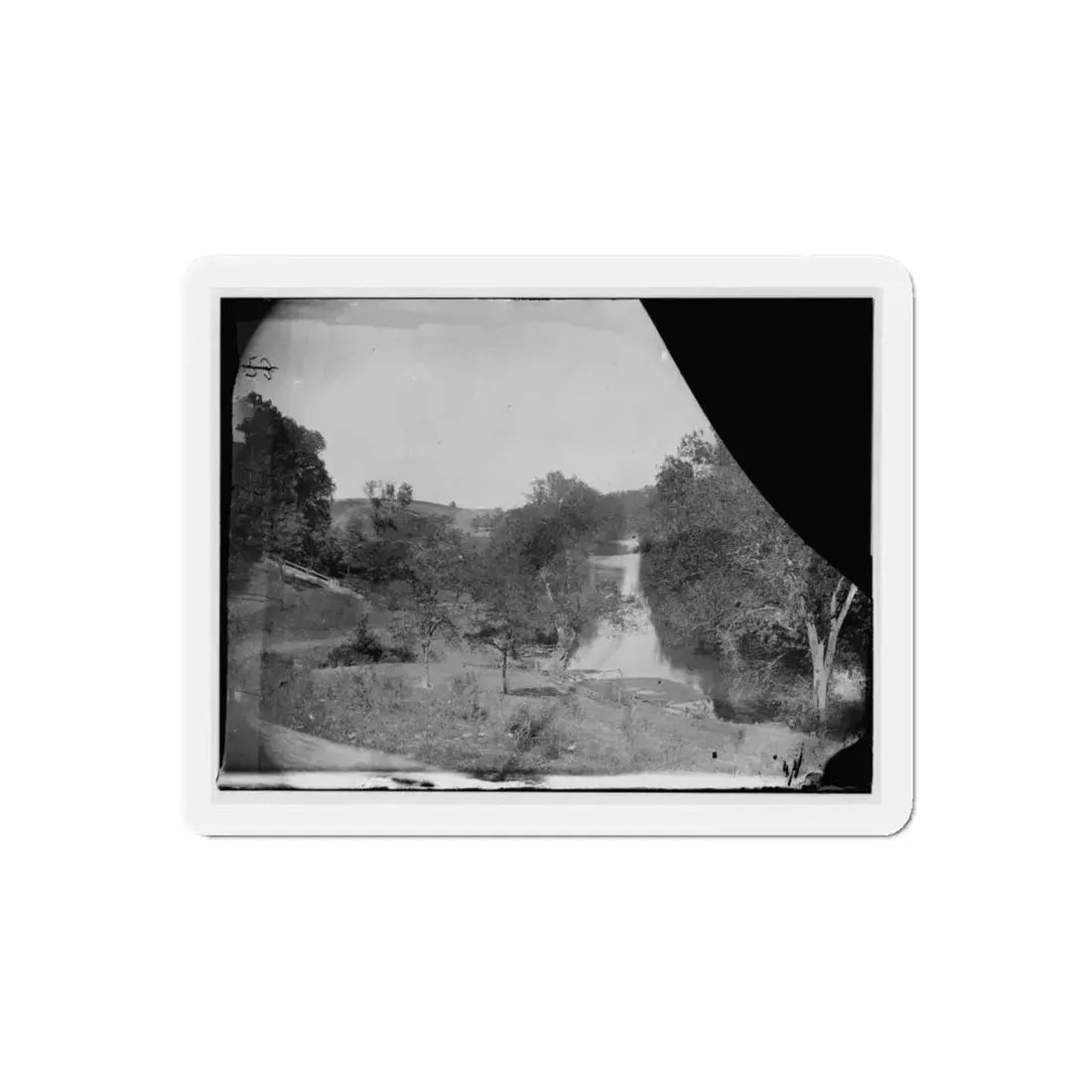 Antietam, Maryland. View On Antietam Creek (U.S. Civil War) Refrigerator Magnet 6 Inch Die-Cut - The Sticker Space