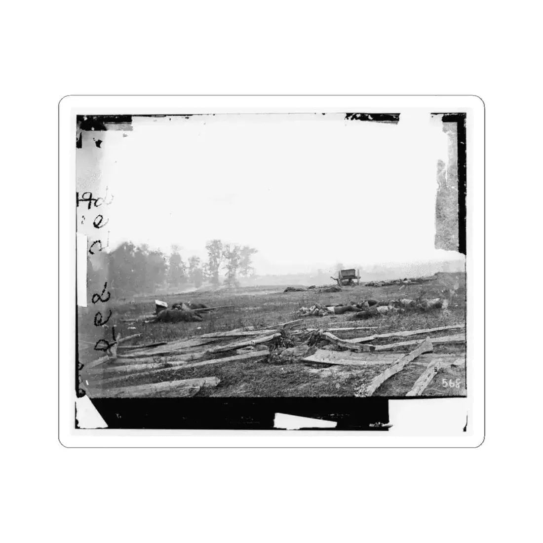 Antietam, Maryland. View Where Sumner's Corps Charged (U.S. Civil War) STICKER Vinyl Kiss-Cut Decal 6 Inch White - The Sticker Space