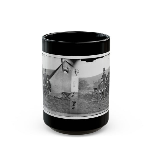 Antietam, Maryland. Allan Pinkerton And Visitors From Washington (U.S. Civil War) Black Coffee Mug