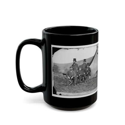 Antietam, Maryland. Allan Pinkerton And Visitors From Washington (U.S. Civil War) Black Coffee Mug