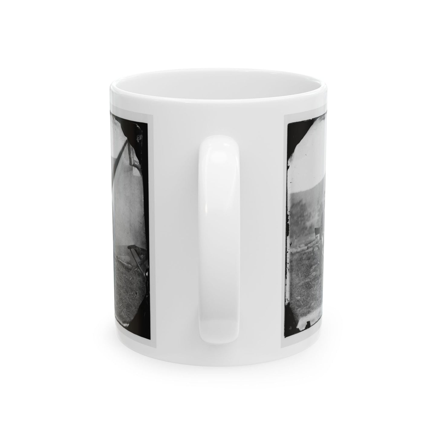 Antietam, Maryland. Allan Pinkerton And Visitors From Washington (U.S. Civil War) White Coffee Mug